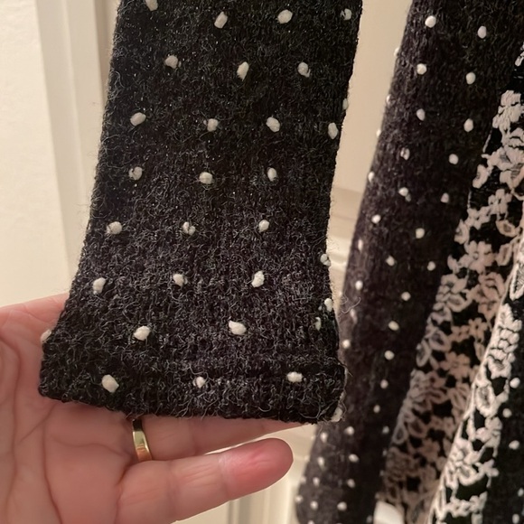 A'reve Black sweater /jacket ‎ Button up lace detail jacket by  all decd out NWT - Picture 4 of 16